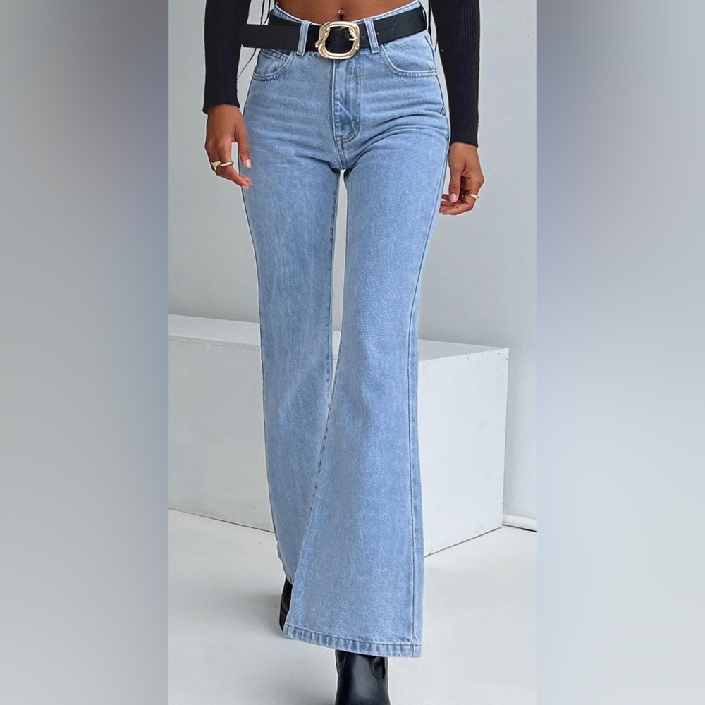 Skinny high waisted boot cut jeans